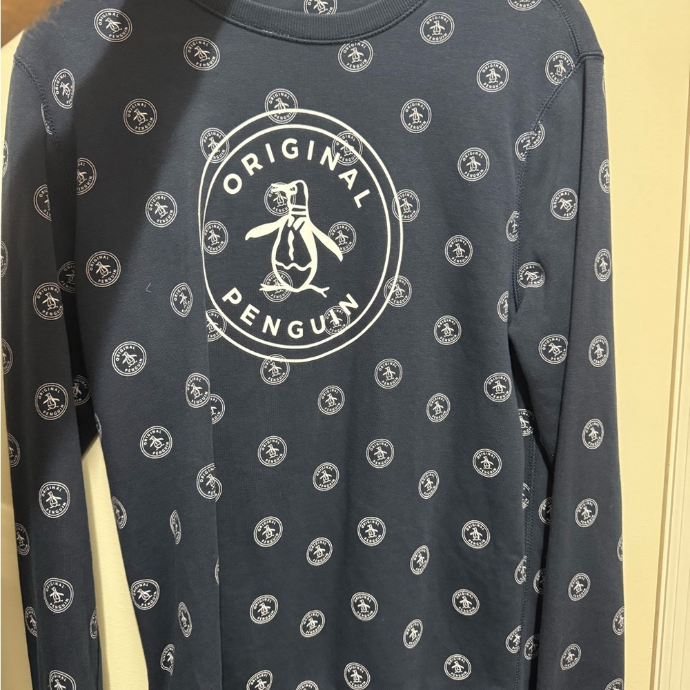 Original Penguin Blue Sweatshirt with Playful Pattern